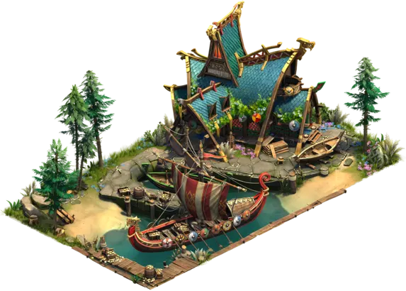 Erhabener Njords Fjordsturm-Hafen