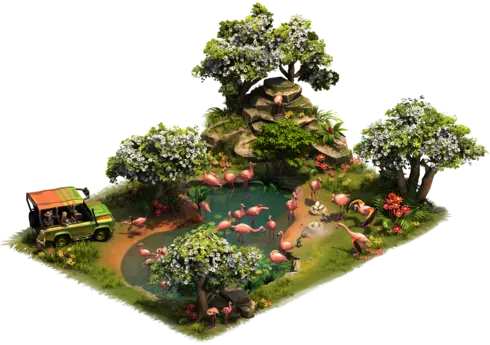 Heiliges Flamingo-Paradies